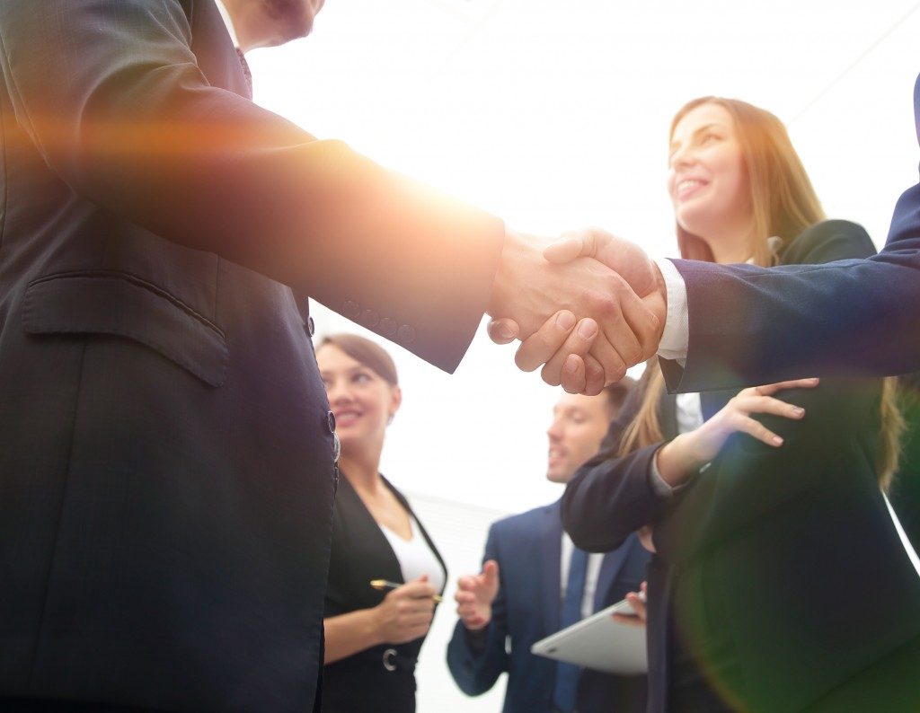 businessmen shaking hands