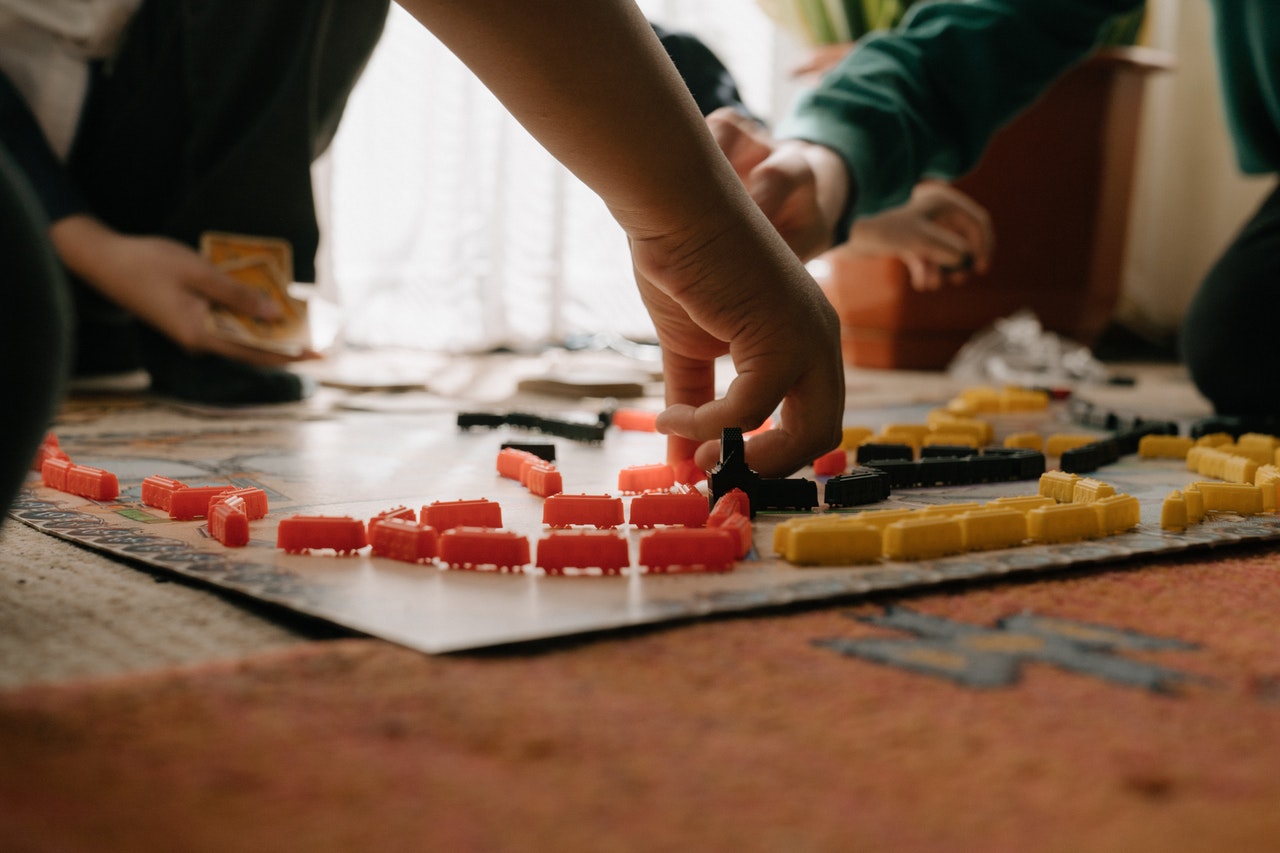 playing a board game