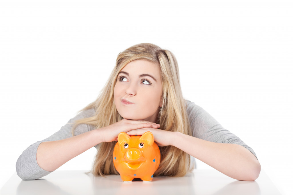 woman with piggybank