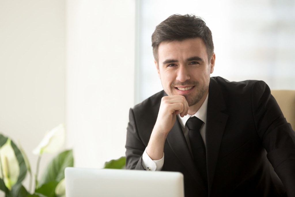 a man in corporate attire