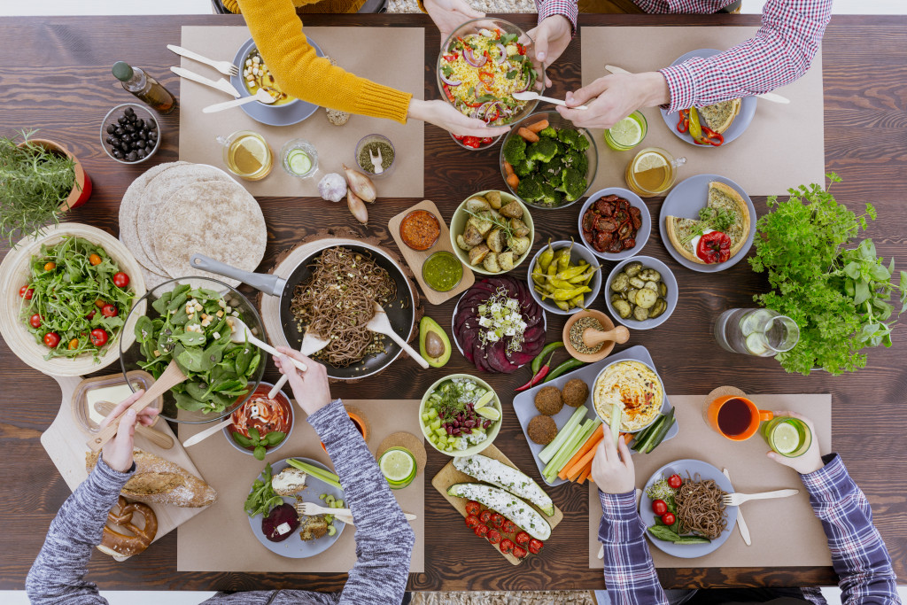 healthy meals on top of a table