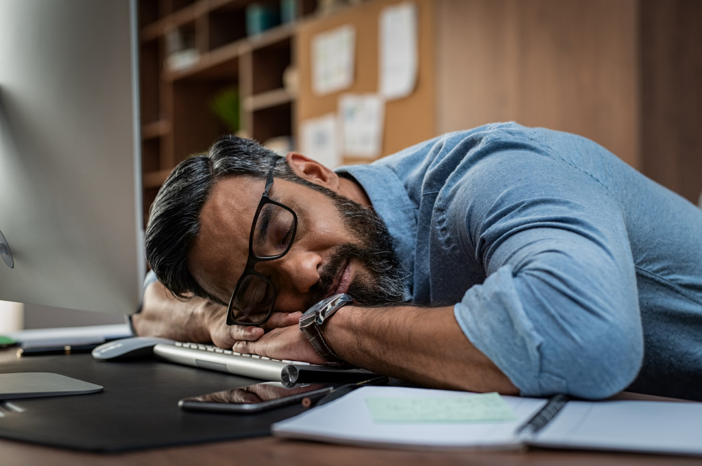 Sleeping at work and office