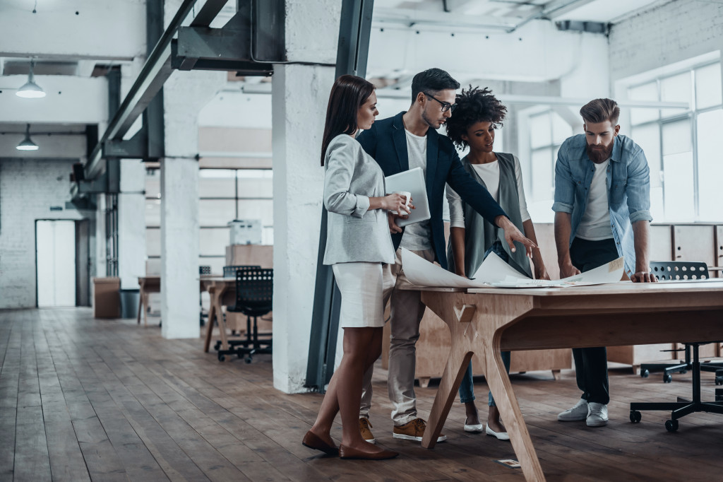 business team discussing a project