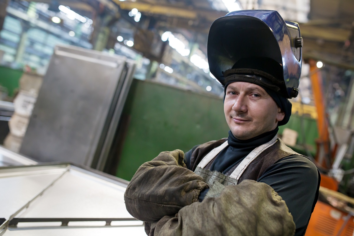 welder at work wearing PPE