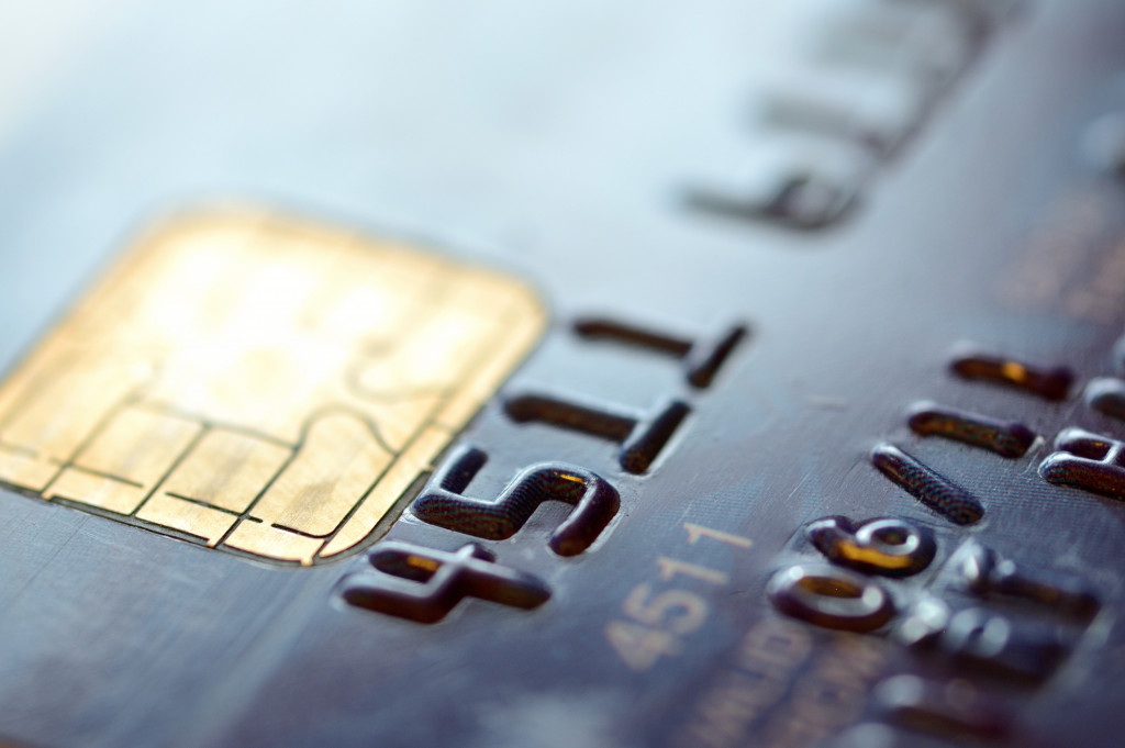 Closeup shot of a credit card